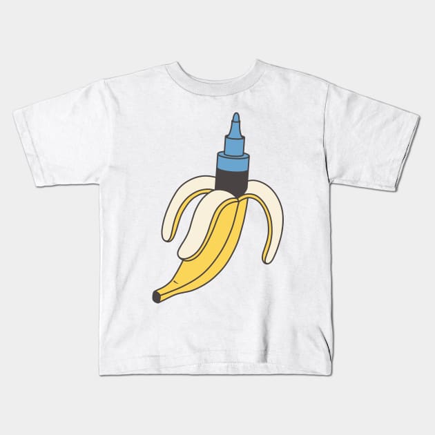 Banana marker Kids T-Shirt by Louis16art